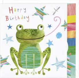 "Happy Birthday" Greetings Card with Frog