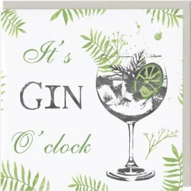 "It's Gin O'clock" Greeting Card