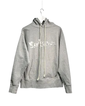 Size L - Sankuanz Grey with Chrome Logo Hoodie