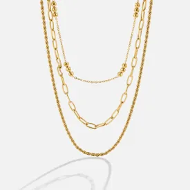 Sofia Gold Multi Layered Necklace