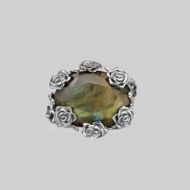 UTOPIA. Silver & Labradorite Roses Ring