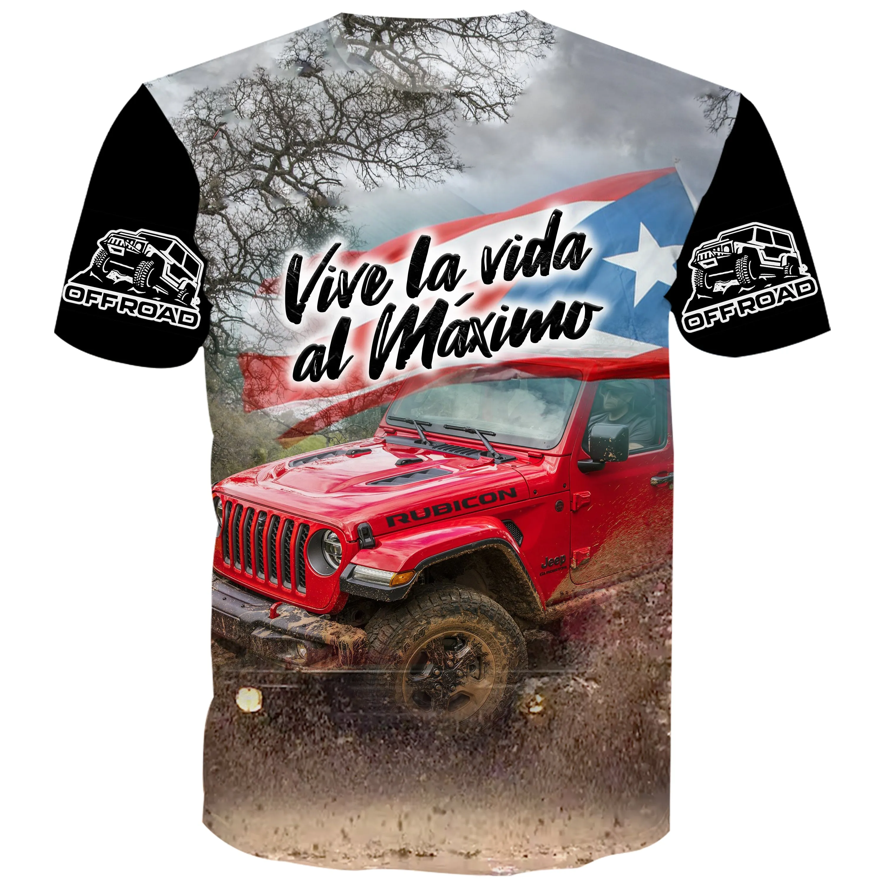 Viva la Vida al Máximo - Puerto Rico Flag T-Shirt