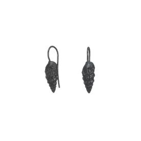 Wild seashell - dangly earrings - silver 925 - dark rhodium plated