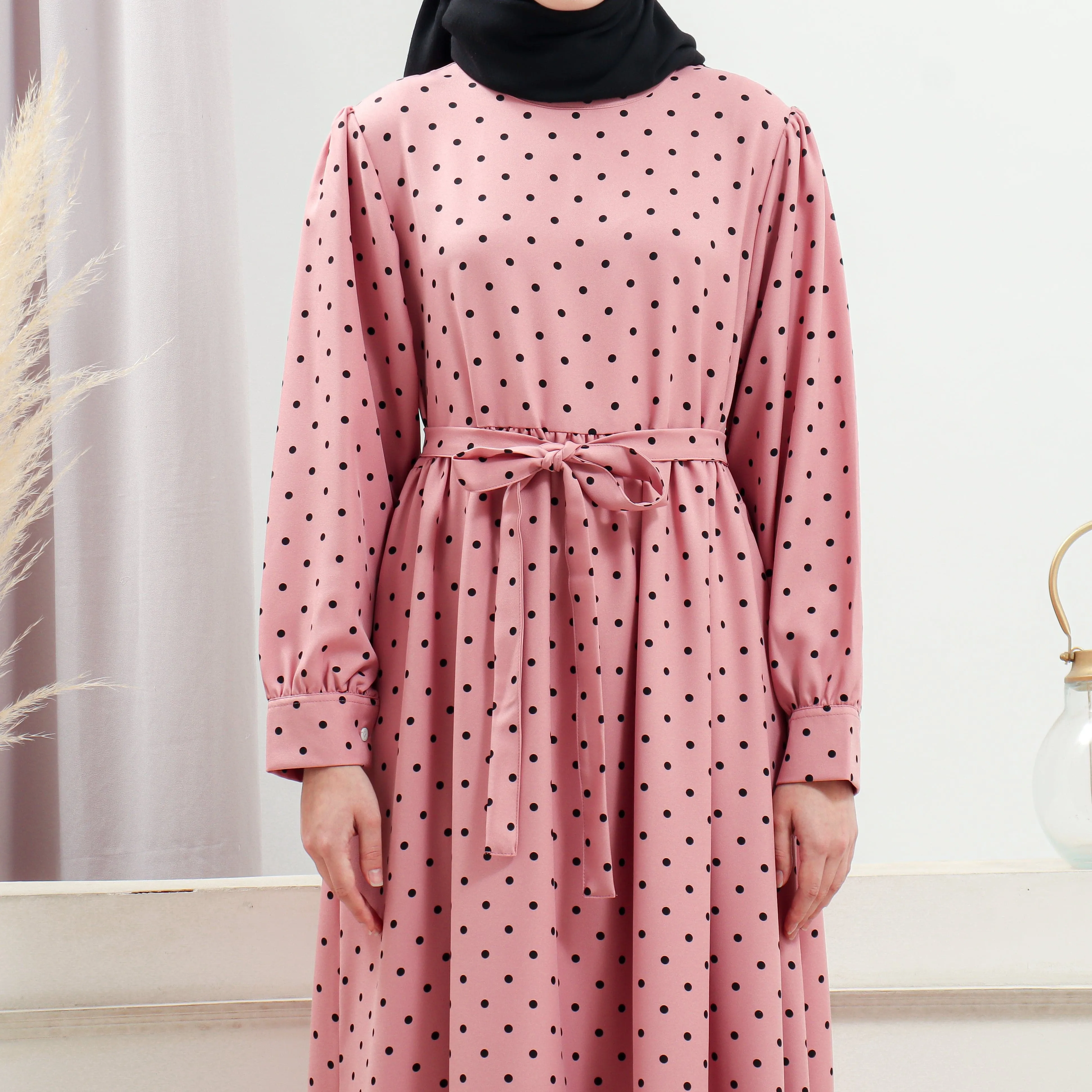 Women's Pink Polka Dot Dress