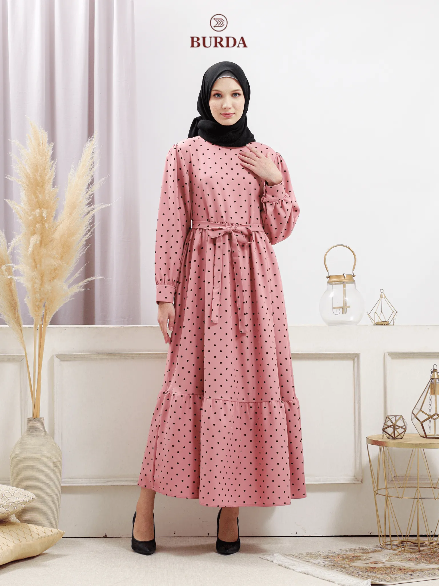 Women's Pink Polka Dot Dress