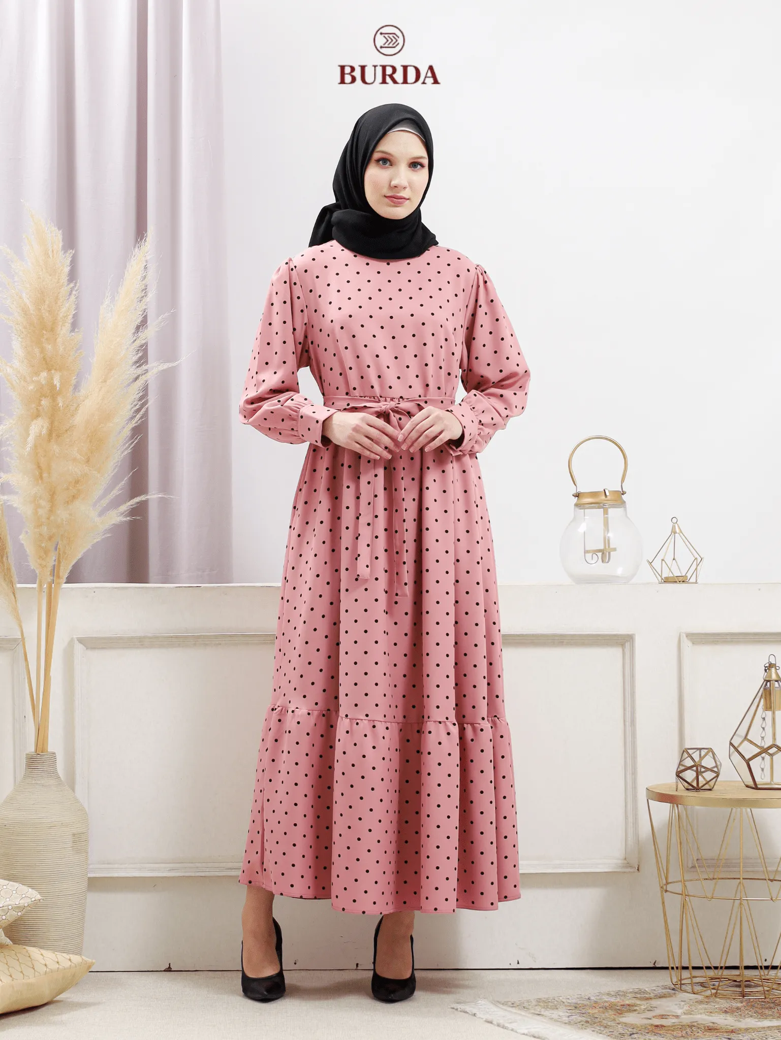 Women's Pink Polka Dot Dress