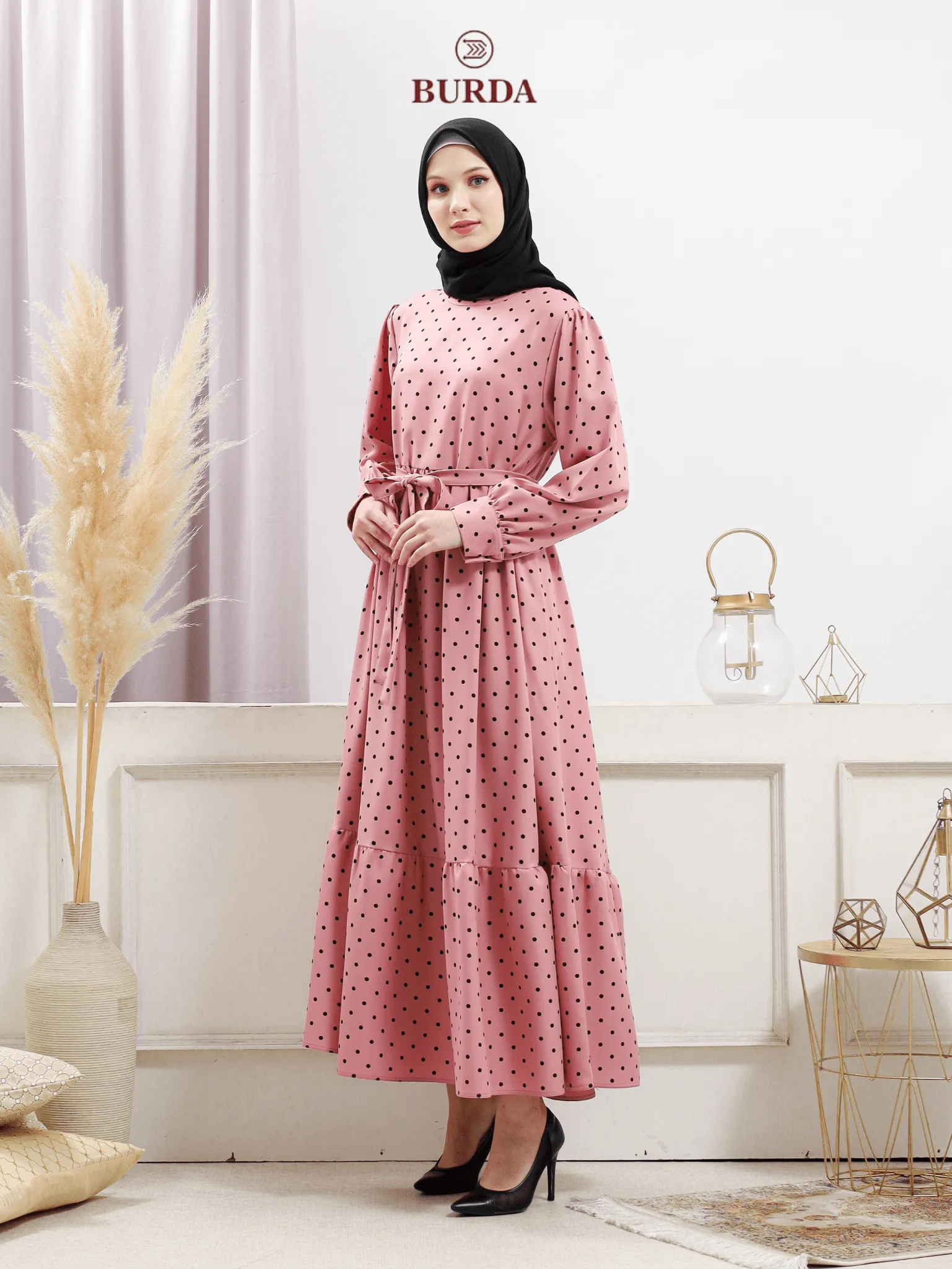 Women's Pink Polka Dot Dress