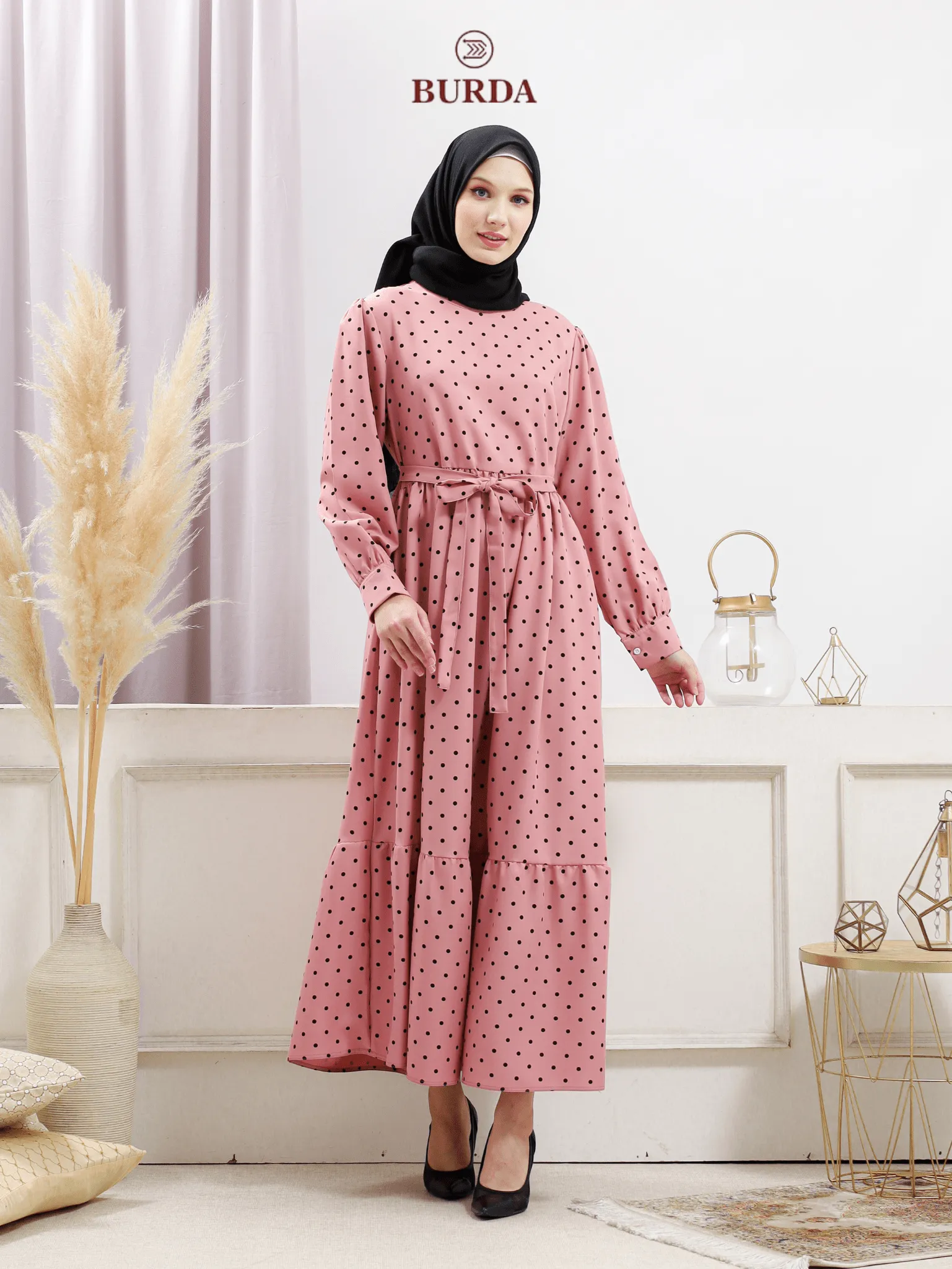 Women's Pink Polka Dot Dress